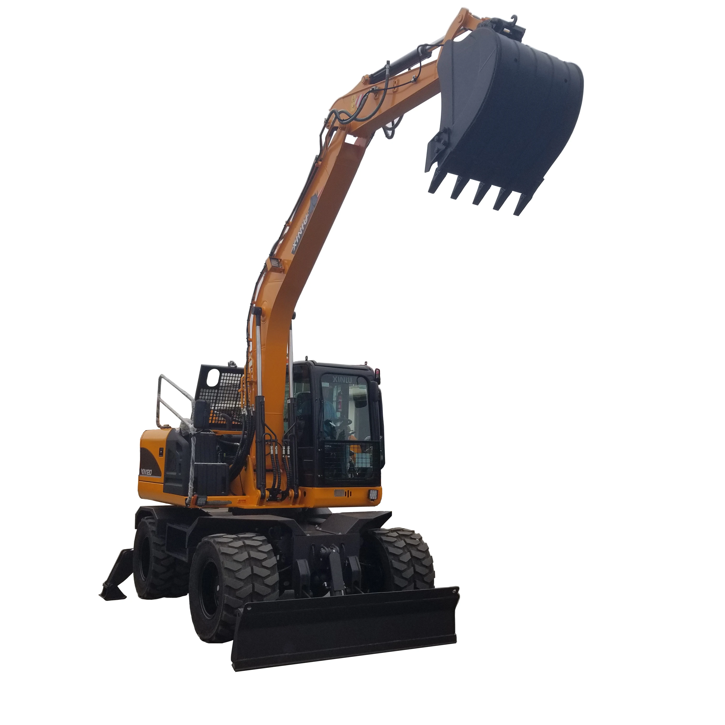 Rhinoceros XN120 mouldking bucket wheel excavator wheel excavator mini 10 ton wheel excavator machine