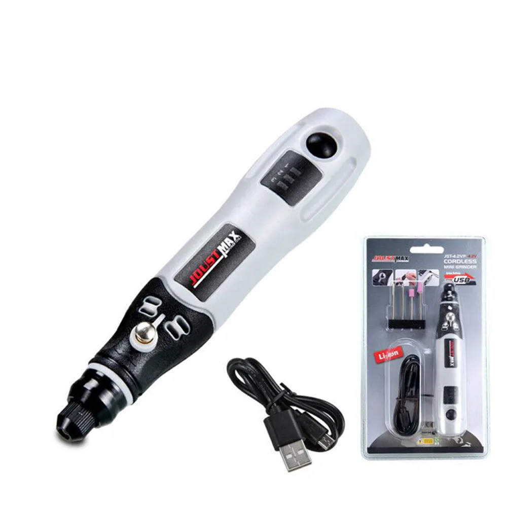 4.2V USB Charging Li-ion Cordless 3mm Mini Engraving Pen Power Polishing Tools Die Kit