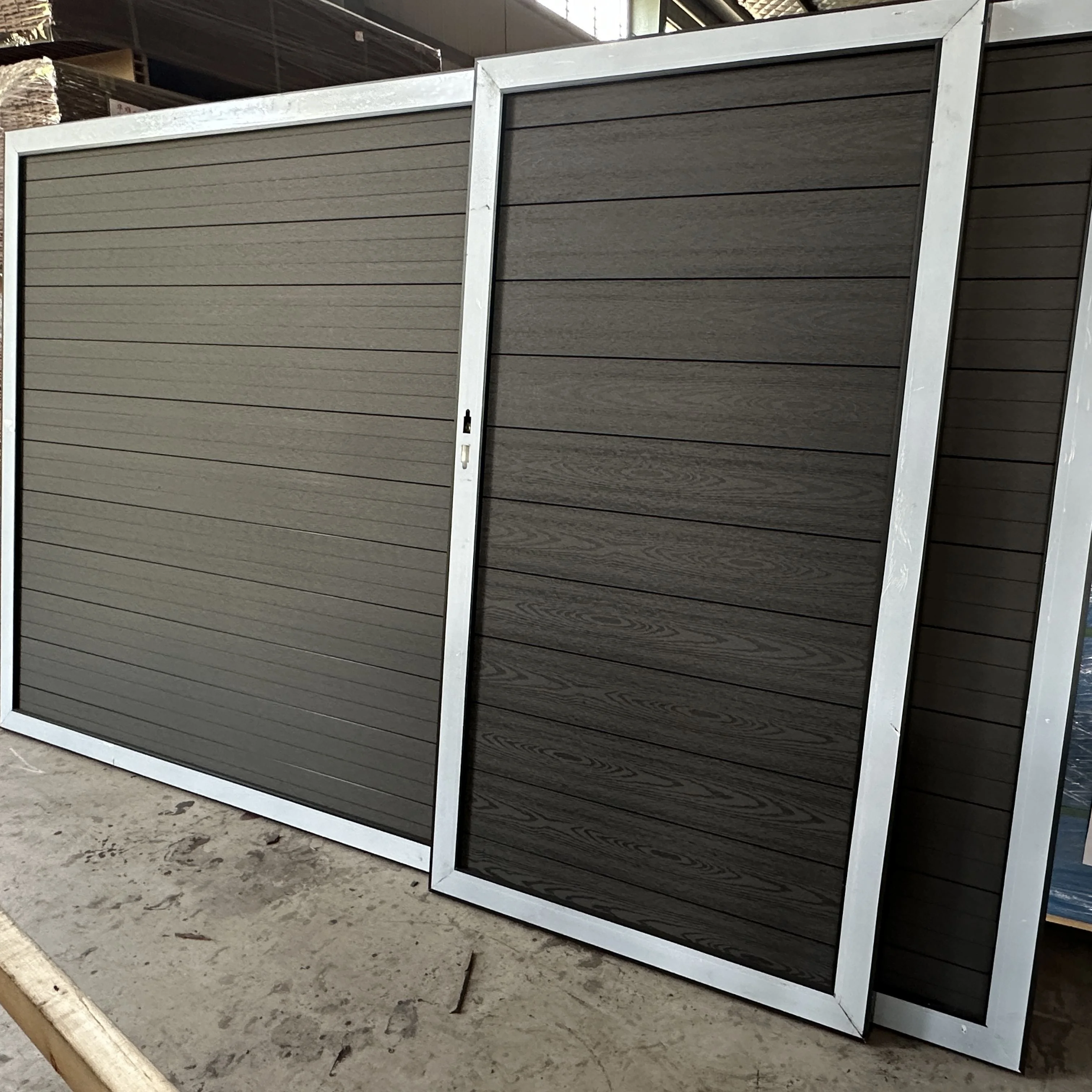 wpc fencing door composite Manual sliding gate for yard