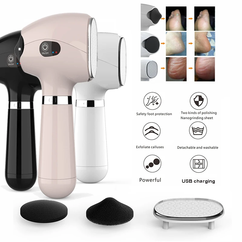 Electric Foot Grinder Skin Care 3 in 1 Electric Callus Remover Foot Pumice Dead Skin Remover