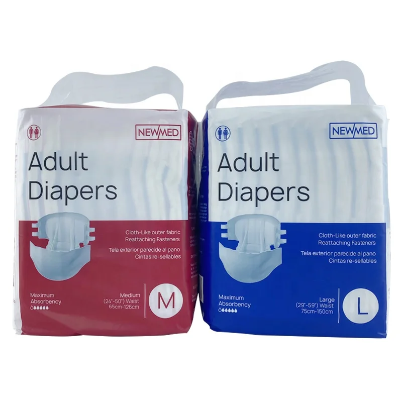 Free Sample Hot Sale Wholesale High Absorbent Printed Hospital Disposable Adult Diapers