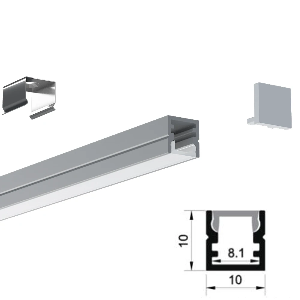 Silver and black aluminum profile-Recessed Mounted Holiday Celebration Decoration And Lighting LED Aluminum Profile