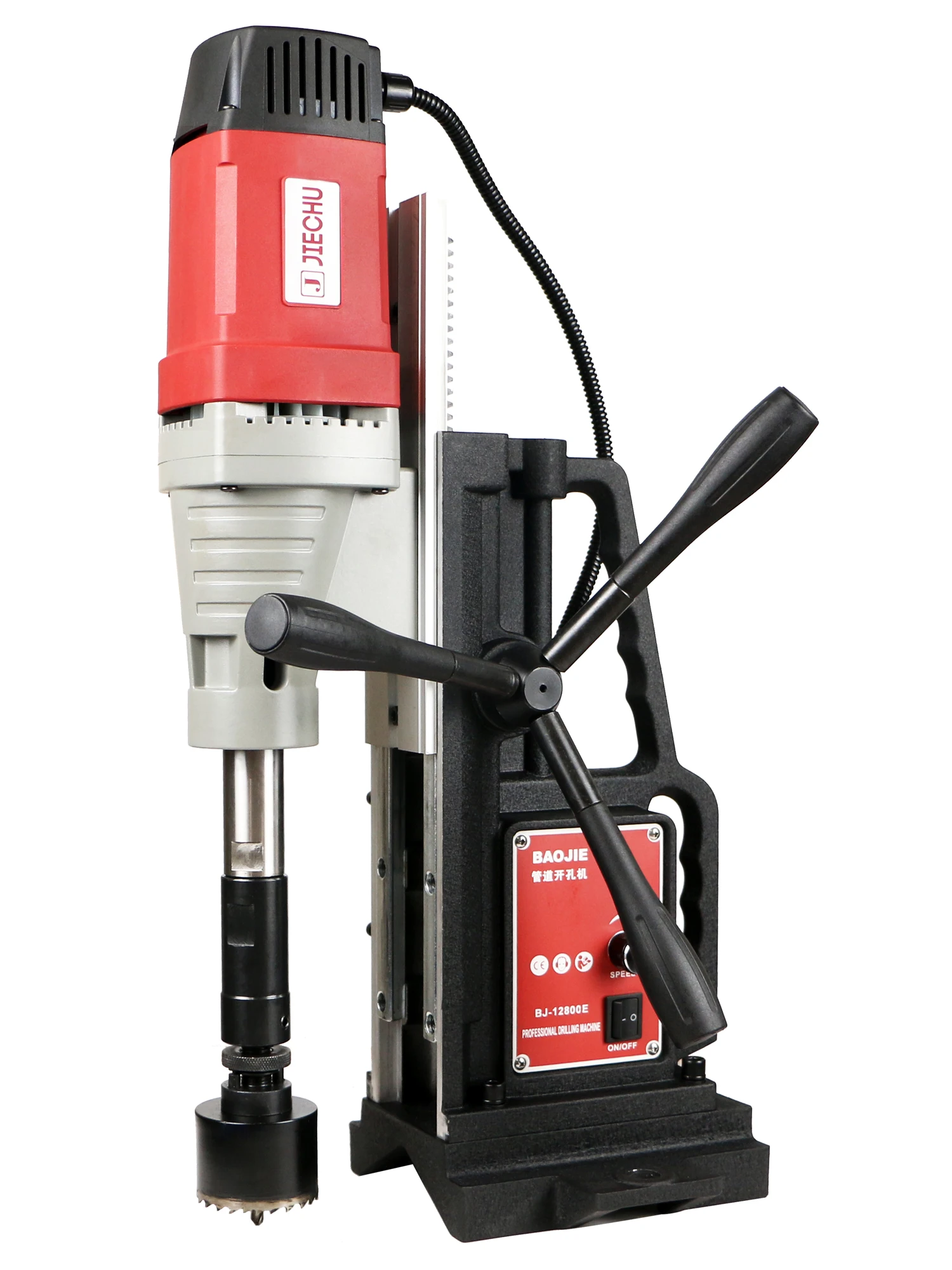 New Annular Cutter Drill Punching Machine Speed Adjustable BJ-1280E Max. Coring 128mm for 165mm Pipe drilling and coring