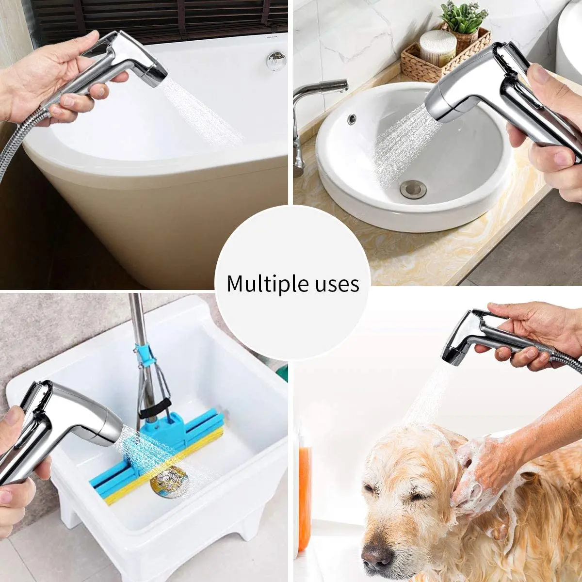Leelongs Bathroom Pet Cleaning Bidet Hand Sprayer Baby Diasper Sprayer Bidet Sprayer Kit