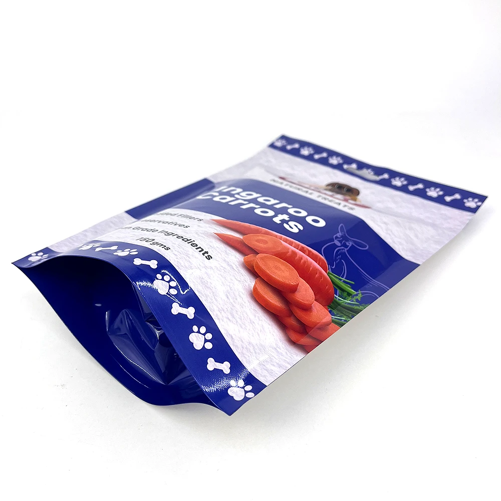 Customized Beef Liver And Pumpkin Zip Lock Supplement Food Packaging Stand Up Pouch