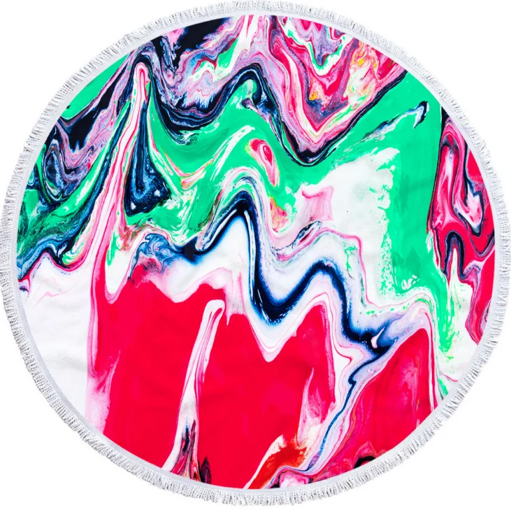 Colorful Quicksand Pattern Microfiber Shower Bath Towel Travel Blanket Swimming Cover