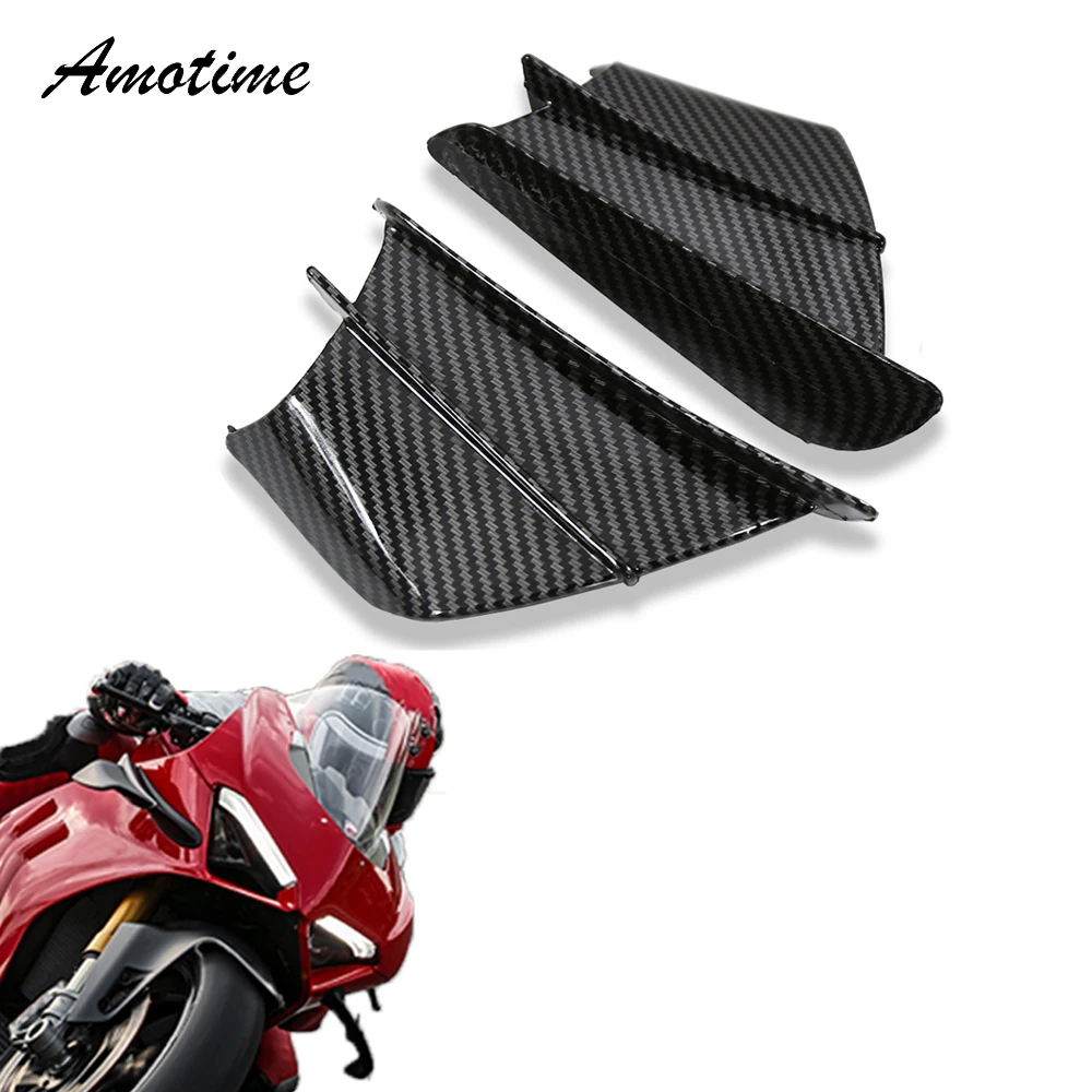 
Motorcycle ABS Plastic Winglet Aerodynamic Wing Kit Spoiler For Yamaha Suzuki Kawasaki Honda H2/H2R Scooter 