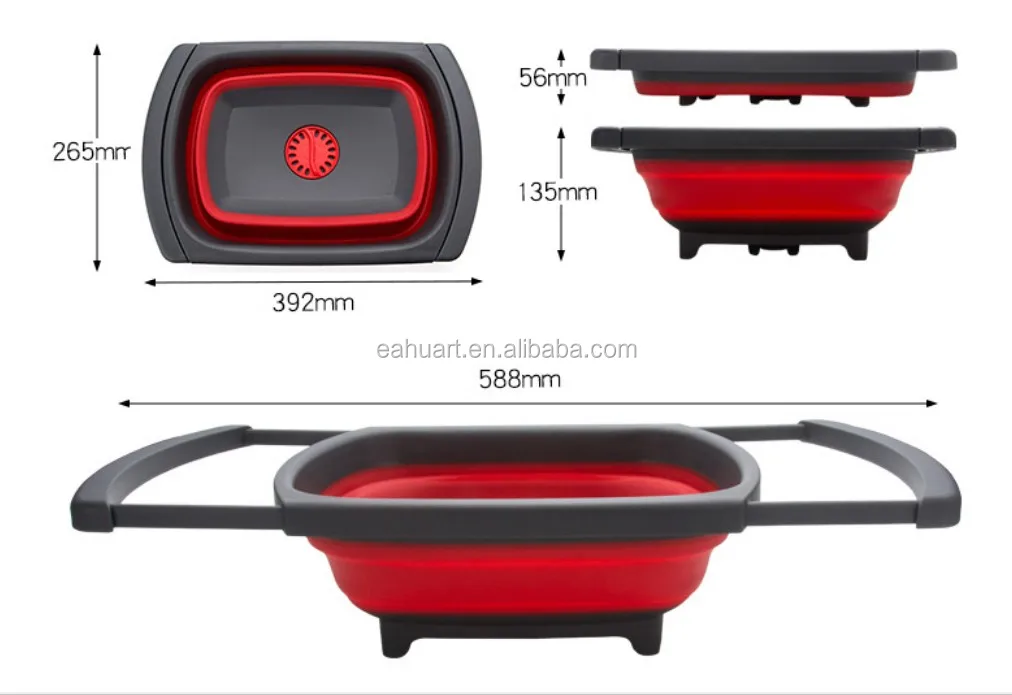 Хит продаж складной силиконовый дуршлаг Силиконовый фильтр для раковины слив корзины
