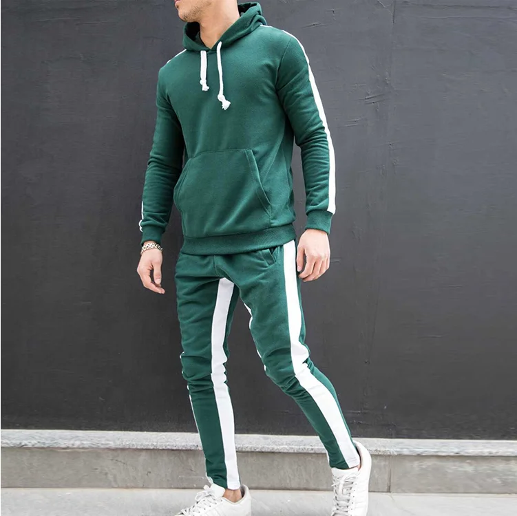 Мужские комплекты нижнего белья из 2 предметов, Мужская одежда, спортивный костюм для бега, комплекты Создай свой собственный логотип хлопковая флисовая синий полосатый мужской спортивный костюм