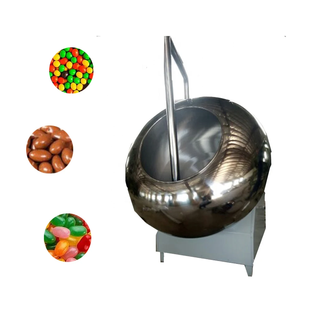 Automatic powder sugar shocolate peanut coating machine/Snack Food Mixing pan drum coater HJ-CM029