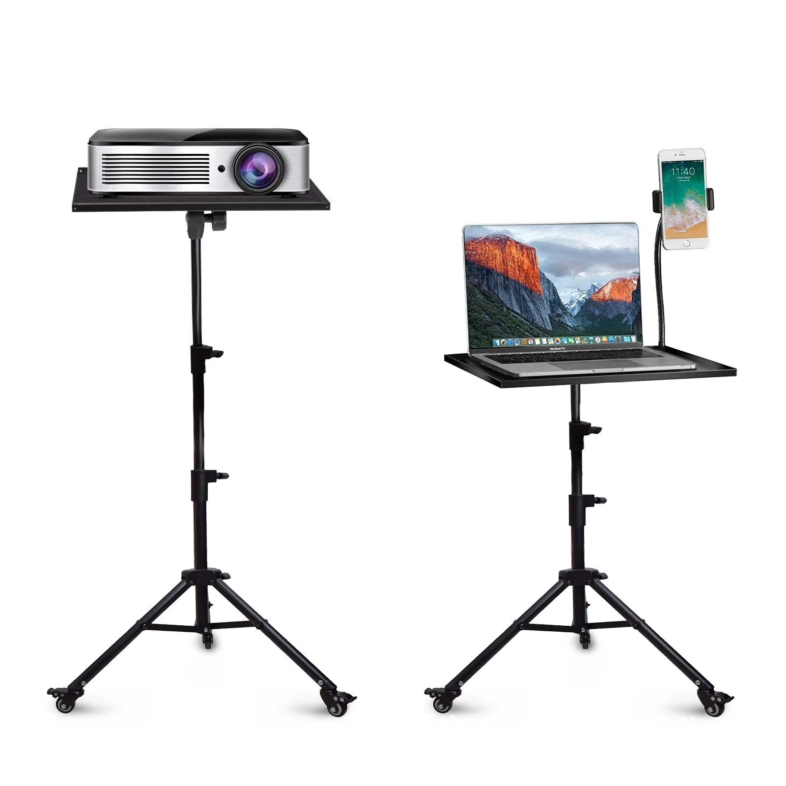 
Adjustable moveable wheel projector laptop tripod stand 47 to 64inch 