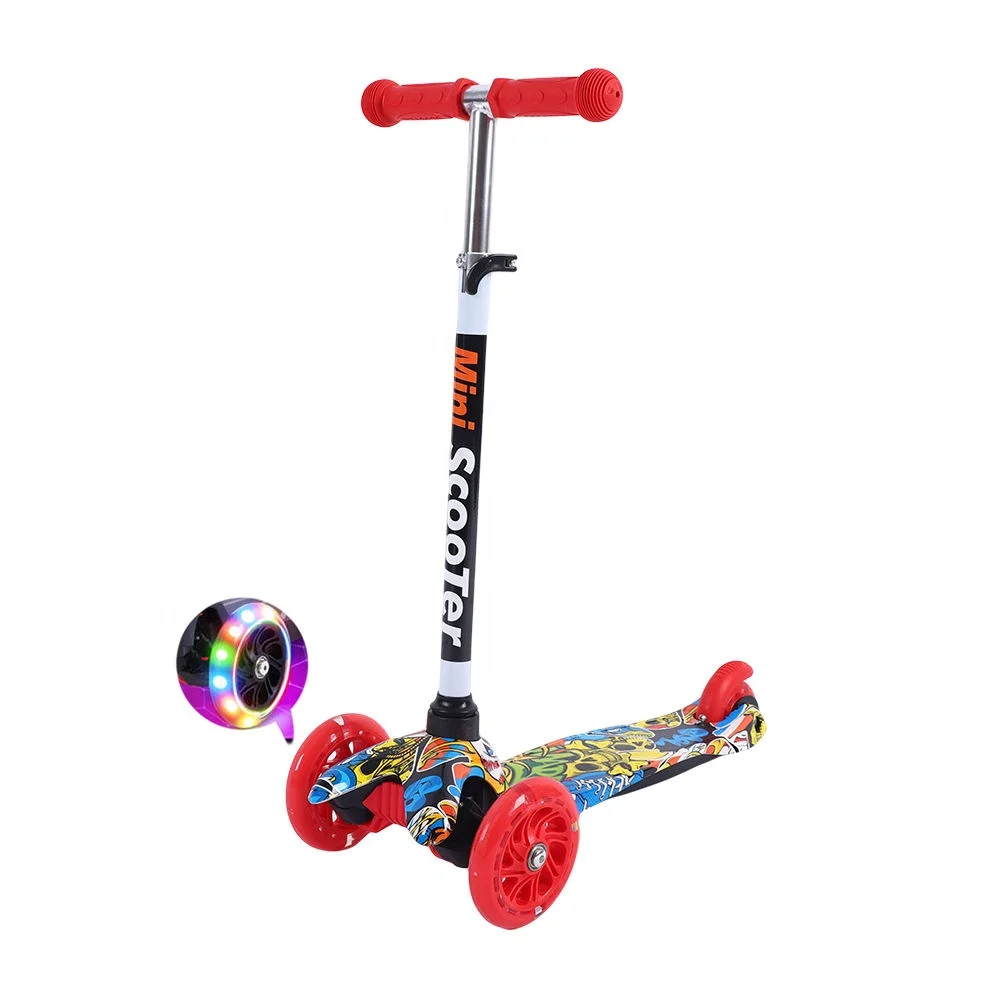 Cheap Price Kick Scooter Kids Pu Led Wheel Toy Scooter Baby Adjustable Children Foot Scooter