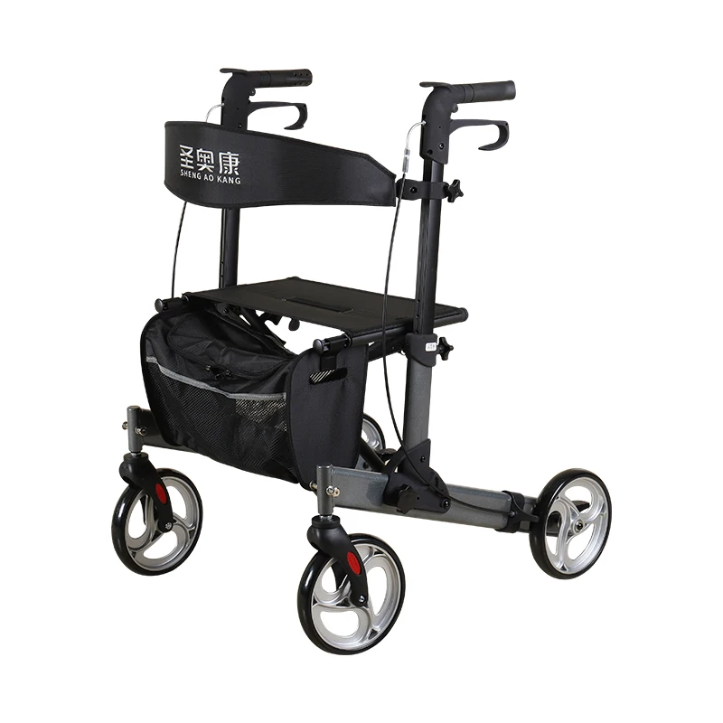 Best Hot Sale Aluminum Rollator Walker With Seat Four Wheel Walker