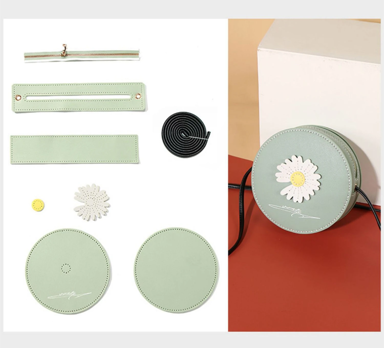 Craft Kits for Girls Cartoon Leather Handmade Handbag Diy Toy Kids Art and Crafts Kits PVC Craft DIY Bag