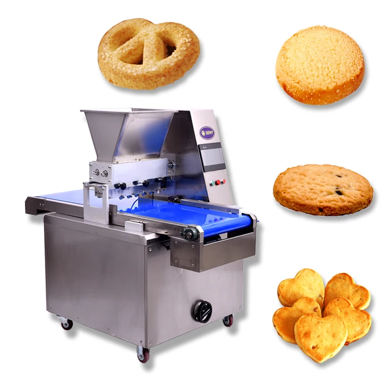 Manual PLC China Cookies Making Machine Wire Cutter Cookie Machine, Stainless Steel 220v , High Productivity