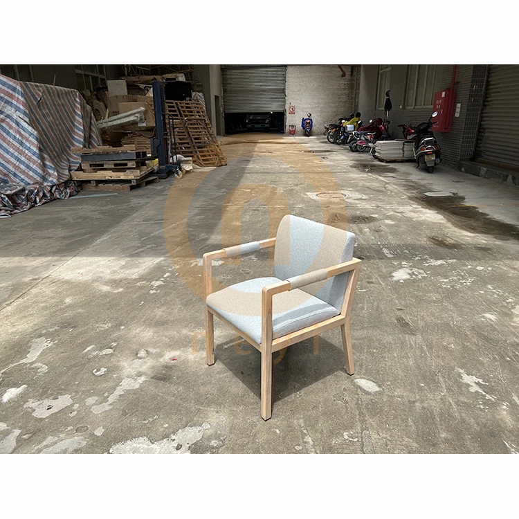 Modern Luxurious Hotel And Restaurant Dining Chairs Solid Teak Wood Material And Natural Color Finish CY394