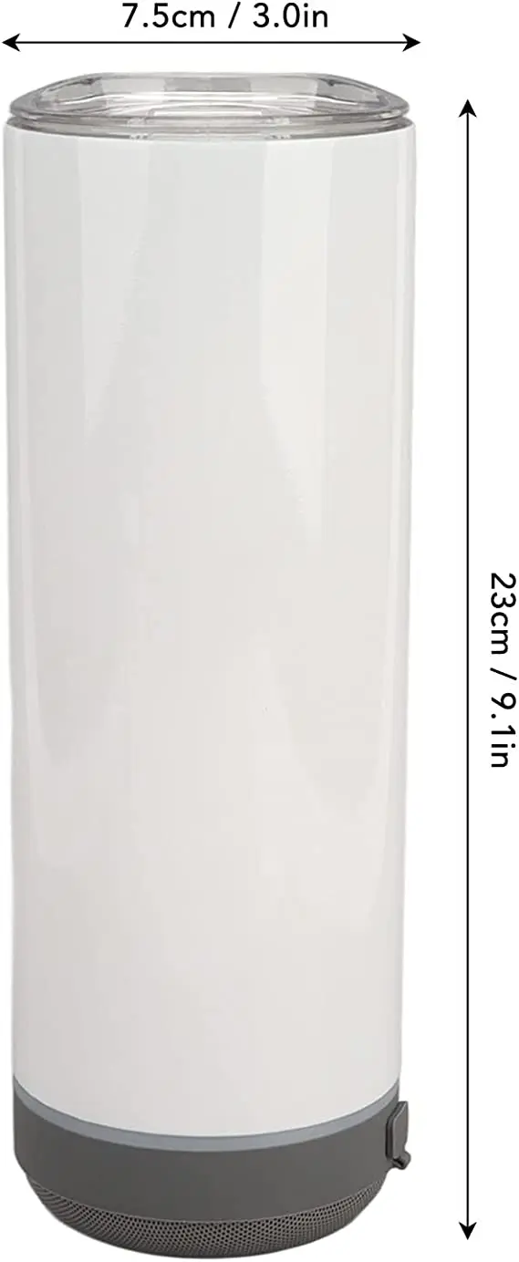20oz Bluetooth Tumble Stainless Steel insulated Tumbler With   Double Wall ,Smart Tumbler With speaker