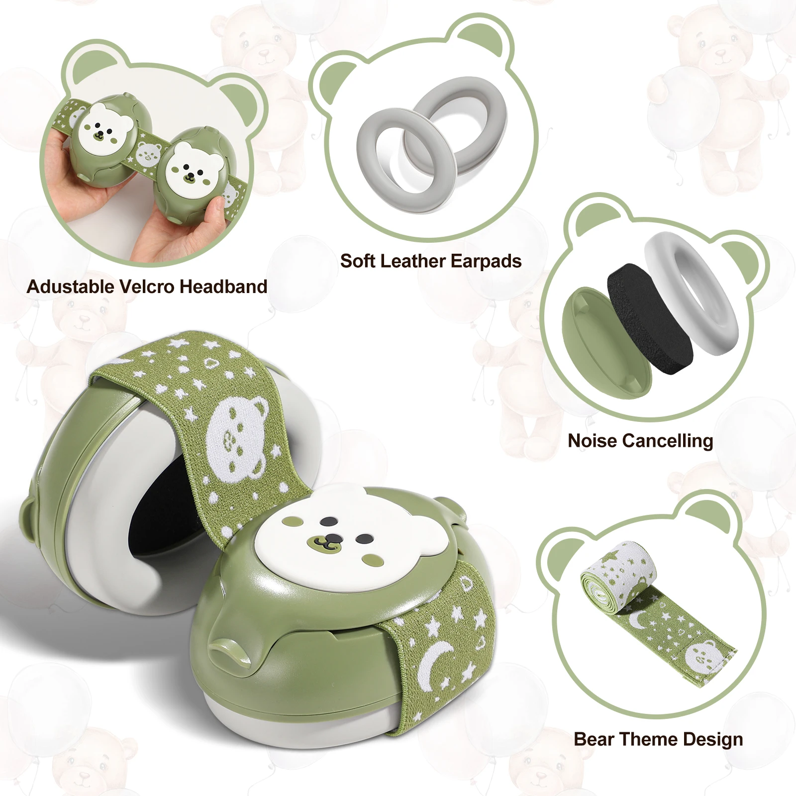 Baby Hearing Protection Noise Cancelling Soundproof Orejeras De Seguridad Ear Defenders baby ear muffs