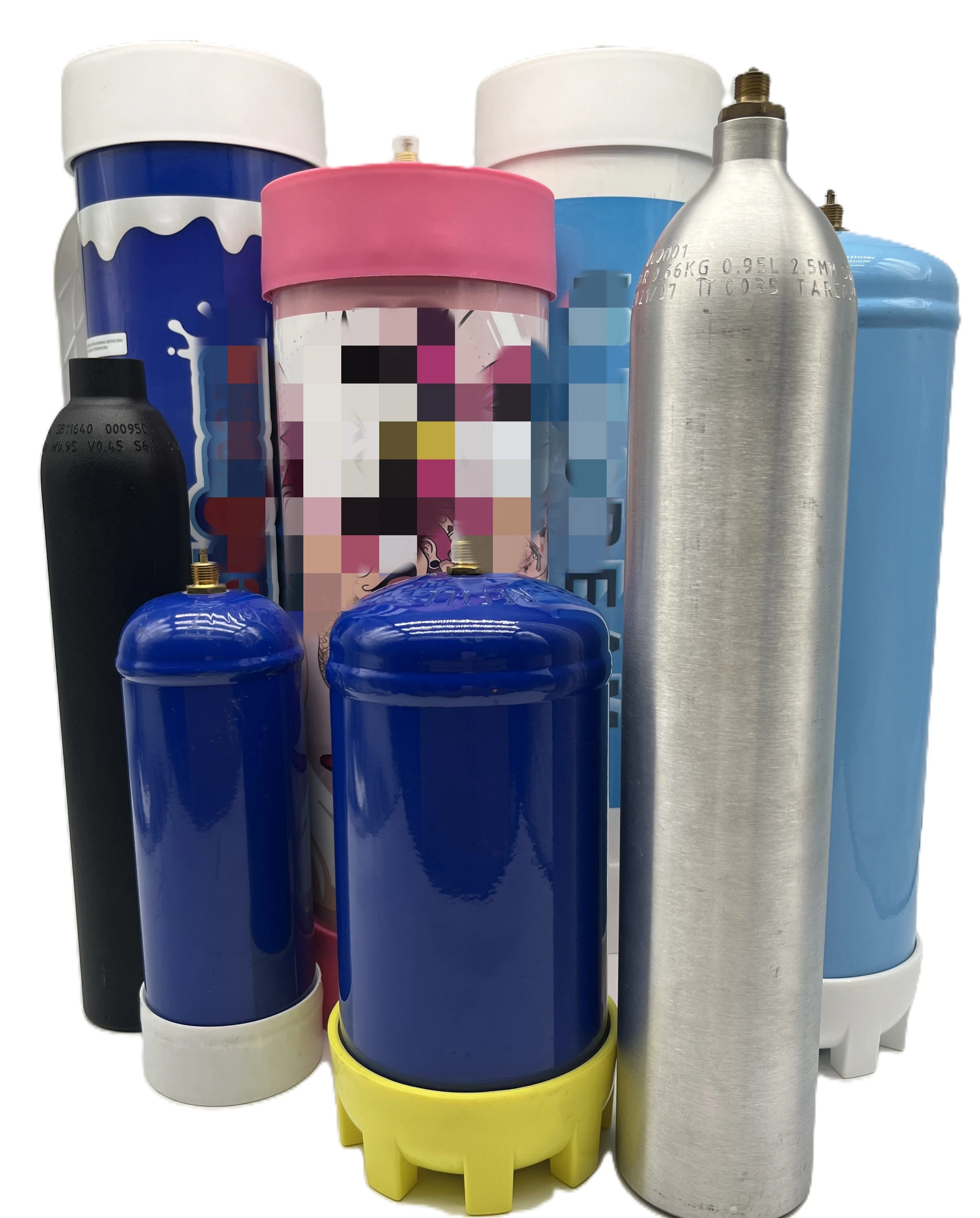 Empty gas cylinder for cream charger 0.95L 1L 1.1L 2.2L  gas bottle  co2 cream chargers tank