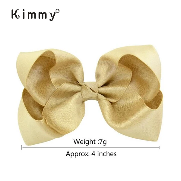 4 inch Metallic Gold Twisted Ribbon Hairbow - Buy Metallic Ribbon Hair Bows