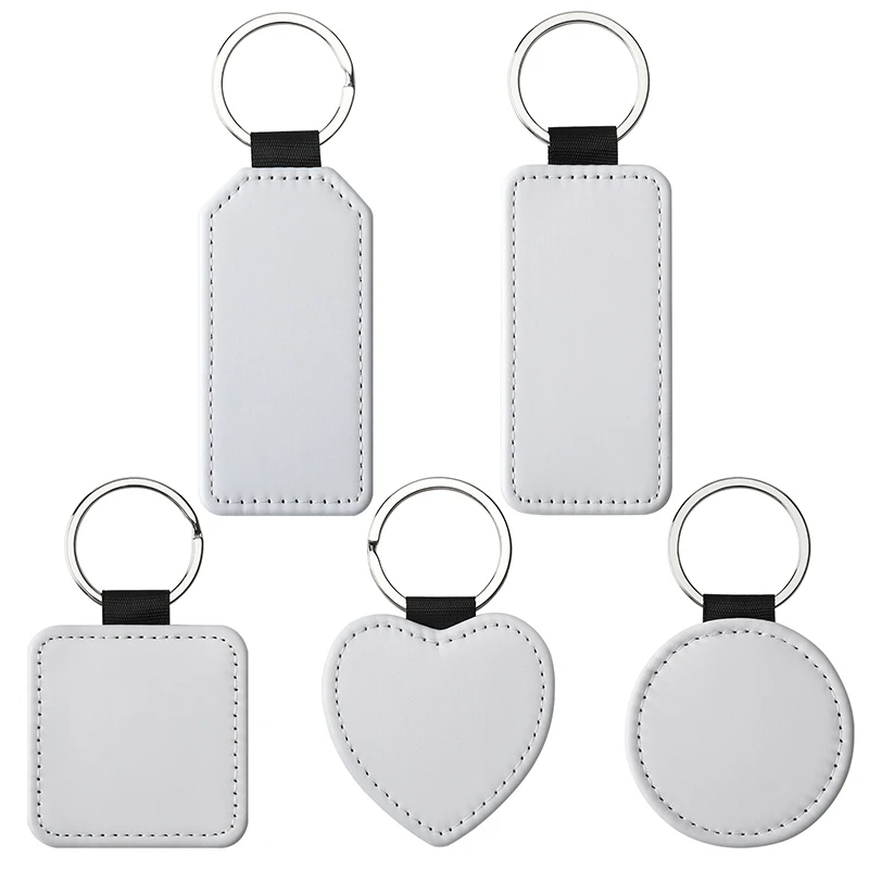 Wholesales Double sides Printing white keychain Blanks Sublimation Keychains gift