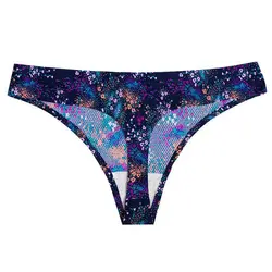 Seamless custom logo sexy women print g string panties women lingerie 2020 girls thong bikini underwear