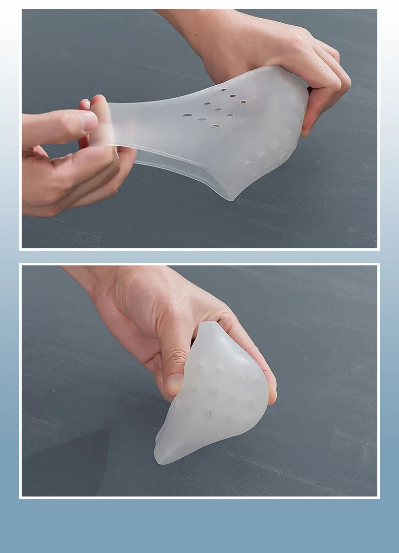 Hot Selling New style 2 in 1 Height increasing insole in sock Silicone Heel Pad