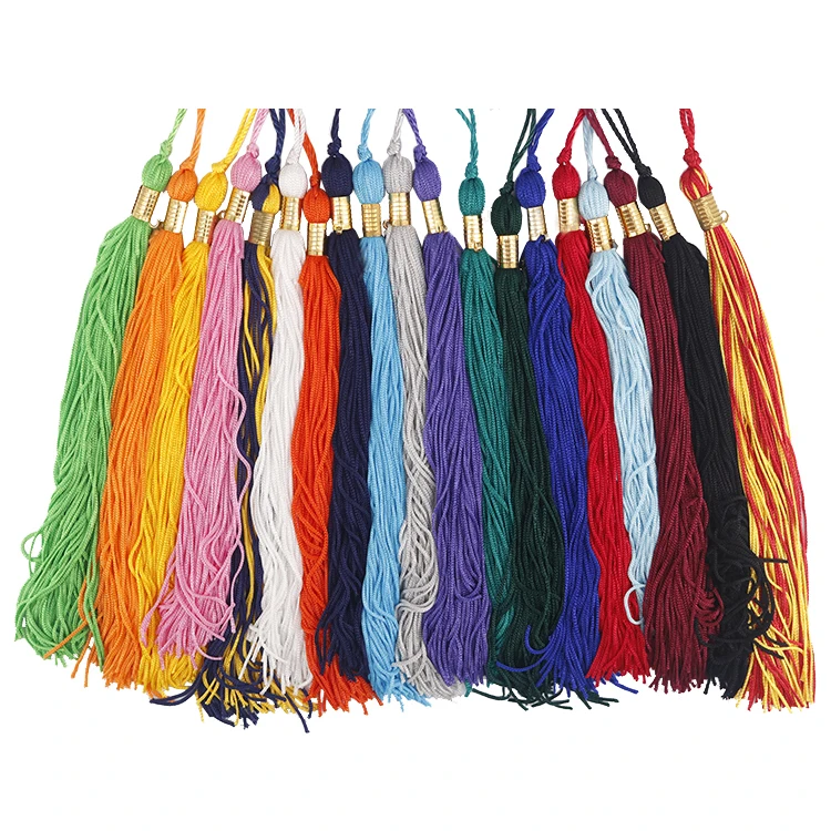 Single Color Loop Fringe Graduation Tassels With Year Charm