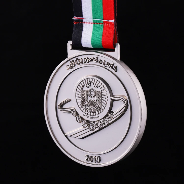 HSQ manufacturer china free design cheap Custom marathon souvenir race medal wholesale UAE run sport medal with ribbon
