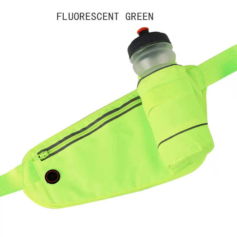 Wholesale High Quality Fashion Black custom logo bum bag With Water Bottle Holder Adjustable Strap