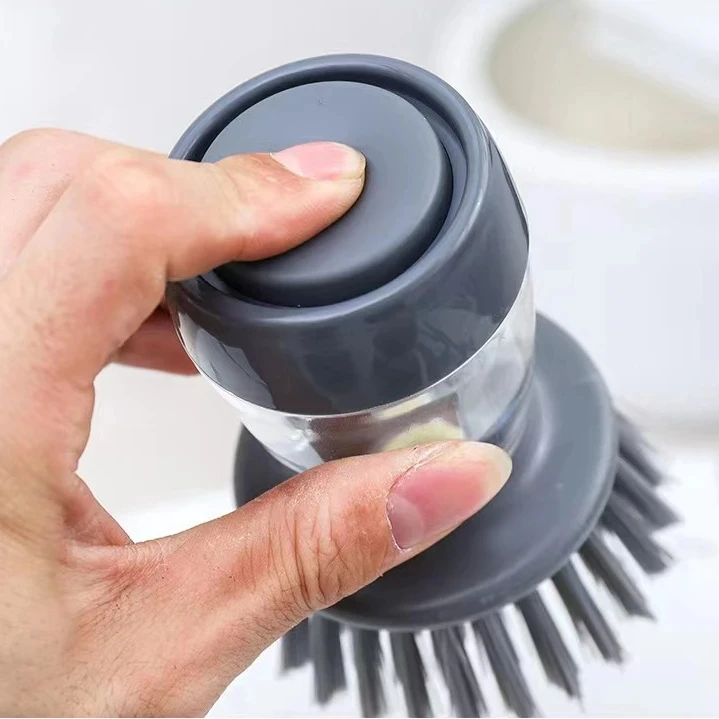 Automatic Liquid Dispenser Cleaner Palm Sponge Dish Cleaning Brush Pot Dishwashing Brush Kitchen Soap Dispenser Brush
