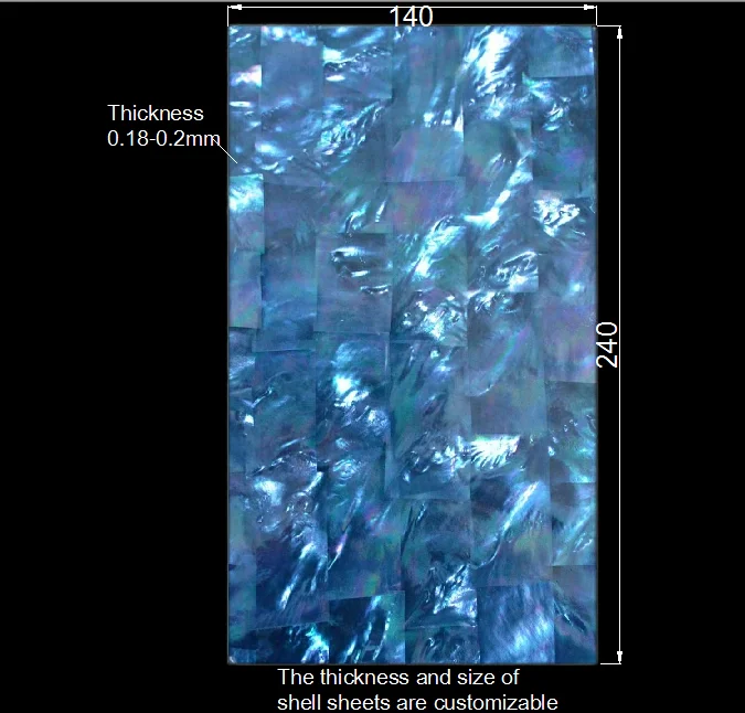 Mother of pearl shell veneer paua abalone paper laminate shell sheet DB007