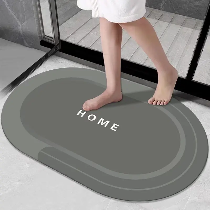Customized Diatomaceous Stone Mat Super Water Absorbent Floor for bathroom