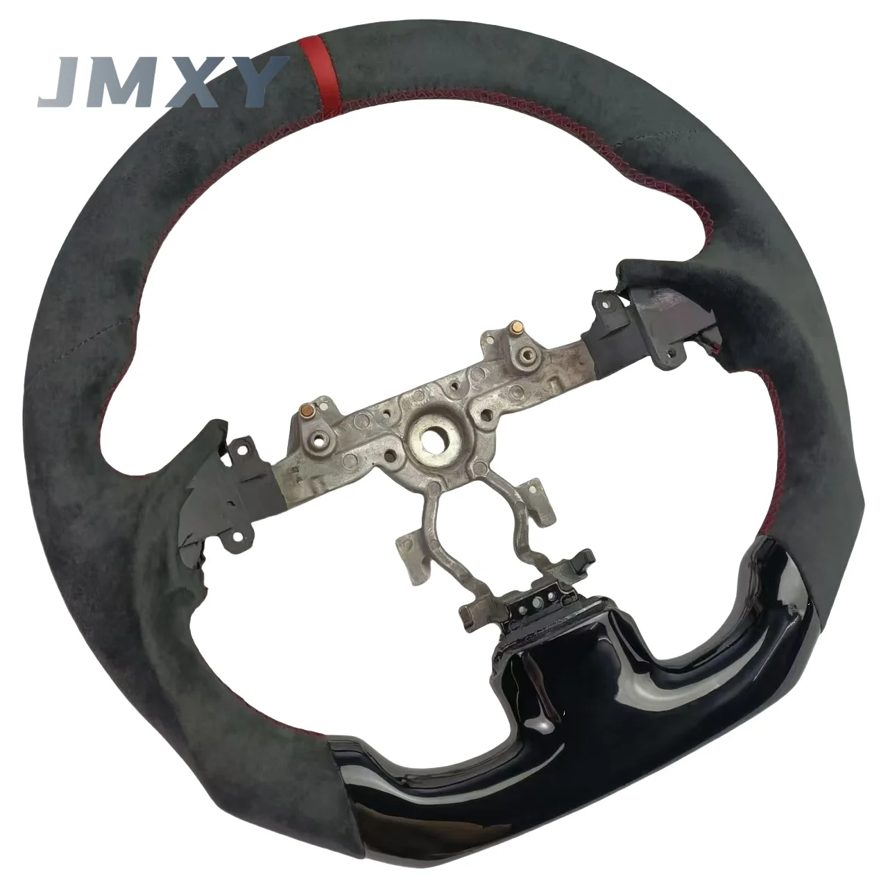 For 2007-2016 INFINITI G37 G25 G35 D-Type Sport Steering Wheel Luxury Flat Bottom with Real Alcantara Carbon Leather Material