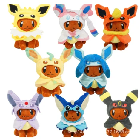Eevee трансформировались в Sylveon Umbreon Vaporeon плюшевые игрушки куклы подарок детские
