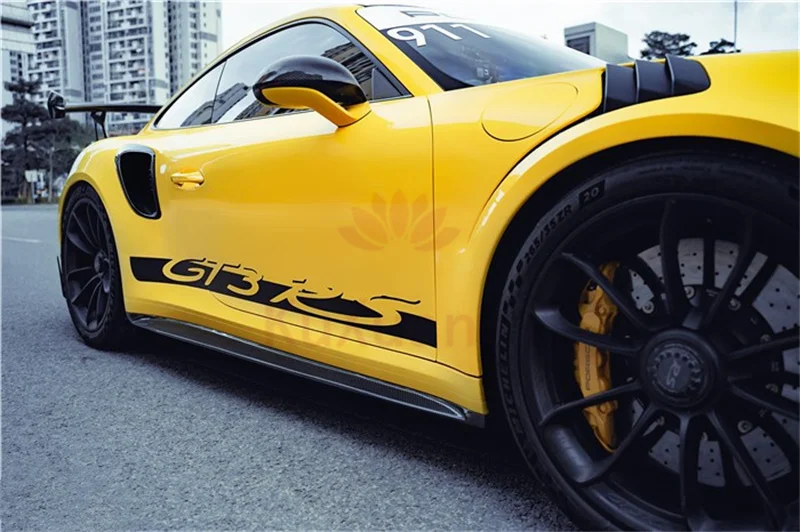 GT3 style carbon side skirt for Porsche 911 992