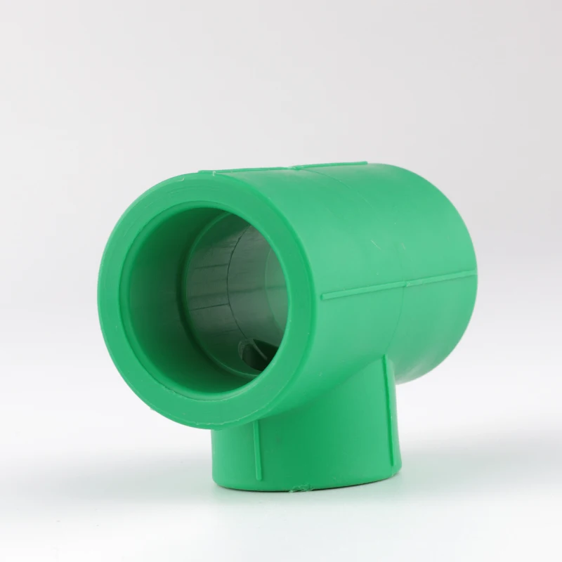 Sam-uk original batch production of green PPR tee reducing pipe fittings ppr vent pipe fittings tee