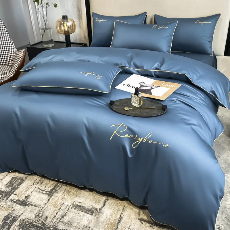Quality Primacy High-density Long-staple Cotton Three-piece Bedding Set Flat Bed Sheet Four-piece Bedding Set