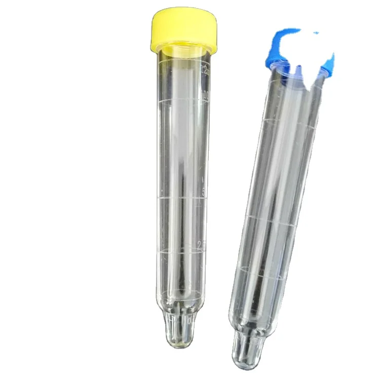 ps clear material 12ml 15ml disposable  urine collector urine tube  stool collector plastic urinary sediment tube with lid