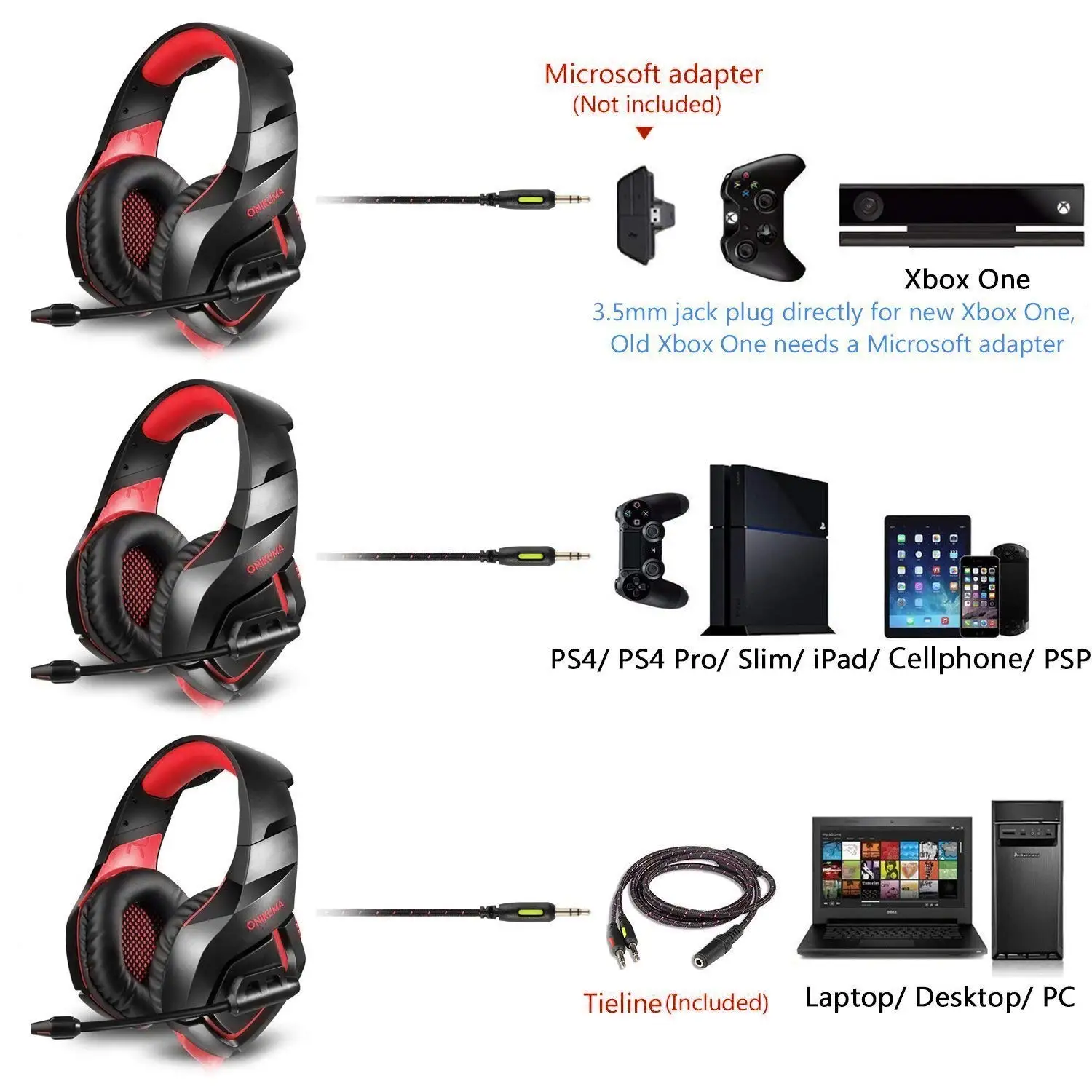Inventory 3.5 PS4 Gaming Hedset Wired Gaming Headset for PS4
