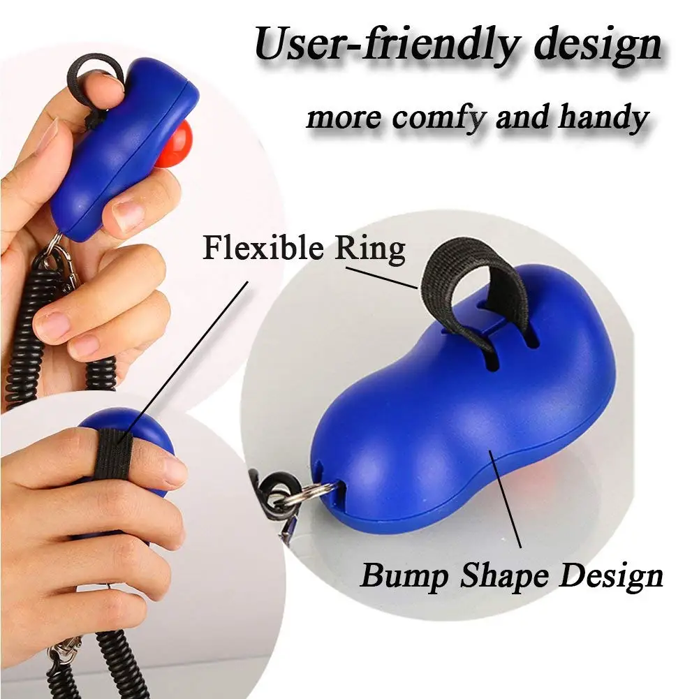 NEW Customized Logo Color Dog Training Clicker With Wristband