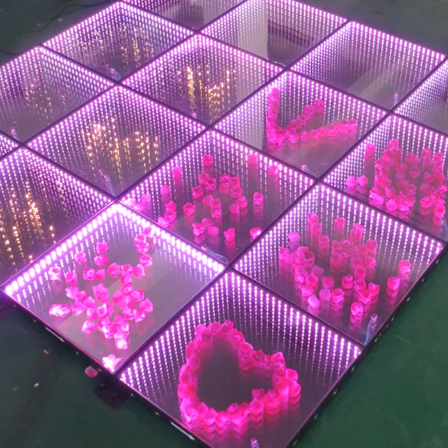 Magnetic Double Mirror 3D Wholesale Portable Led Dance Floor Panels