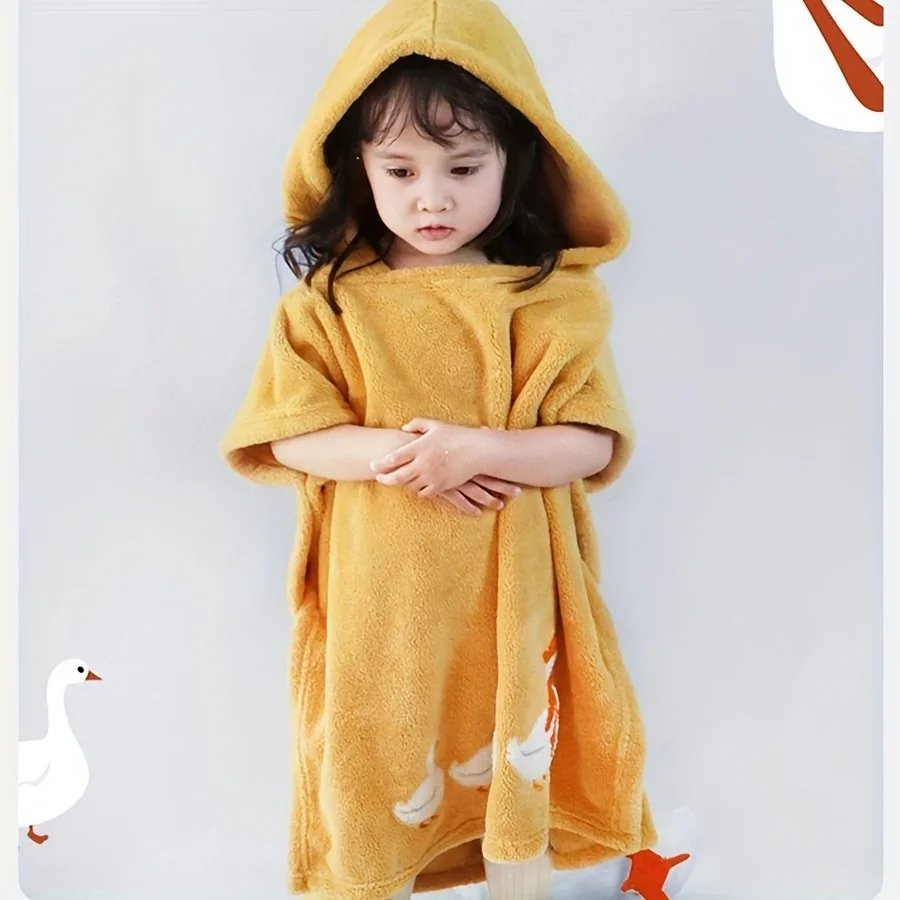 Good quality soft baby towel wholesale cotton kids poncho beach towel with hooded