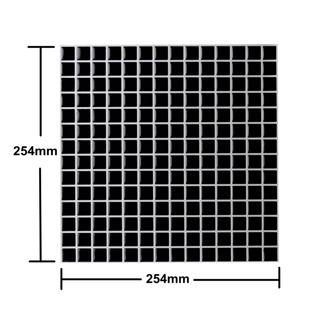 Wall Tile Vinyl Decals Panels Boards 3D  Peel and Stick Wall Tile Cut into small piece  Adhesive Mosaic Wall Tile 25.3*3.7 CM