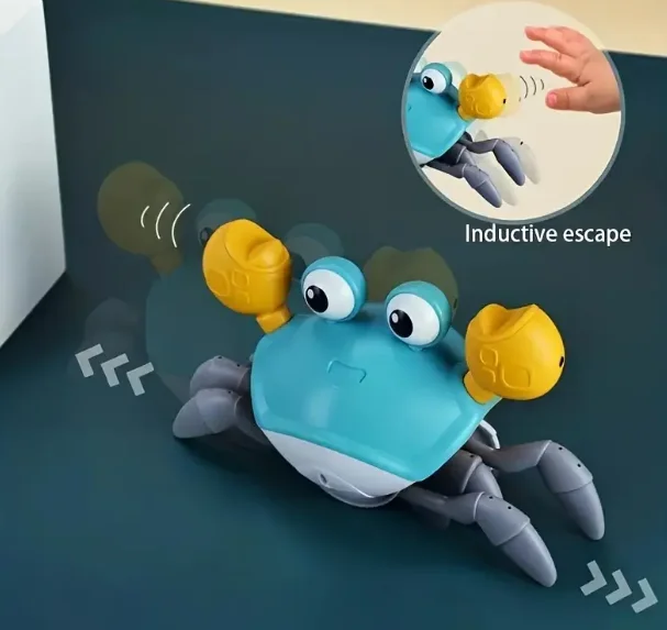 Interactive Crab Toy for Baby Crawling Crab Techno Escape Electronic Toys with Music Toddler Gift