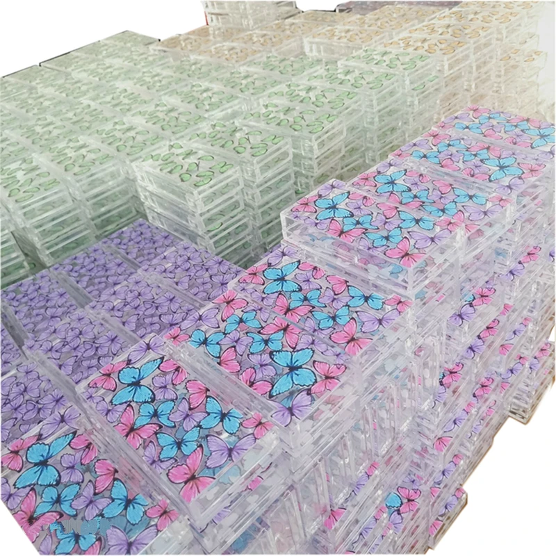 Футляр для ресниц со стразами, уникальный футляр для ресниц, футляр для ресниц, акриловый футляр для ресниц wispy