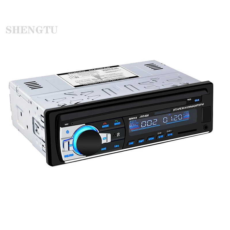 SHENGTU Car Radio Stereo Player Mp3 1din Digital Bt Player 60wx4 Fm Radio Stereo Audio With In Dash Aux Input Jsd520