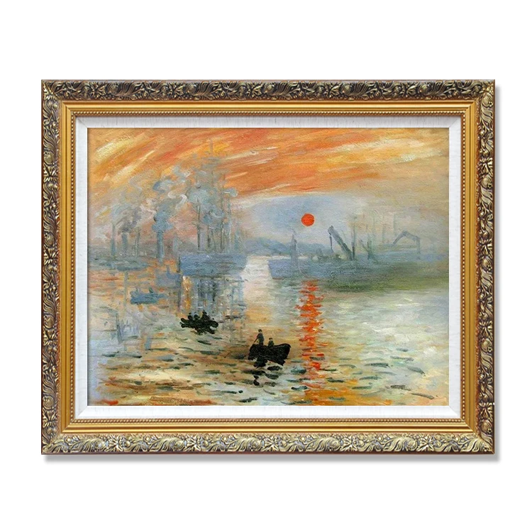 Museum Quality Hand Painted Old Masters Reproduction Art Sunrise Claude Monet Landscape Famous Painting