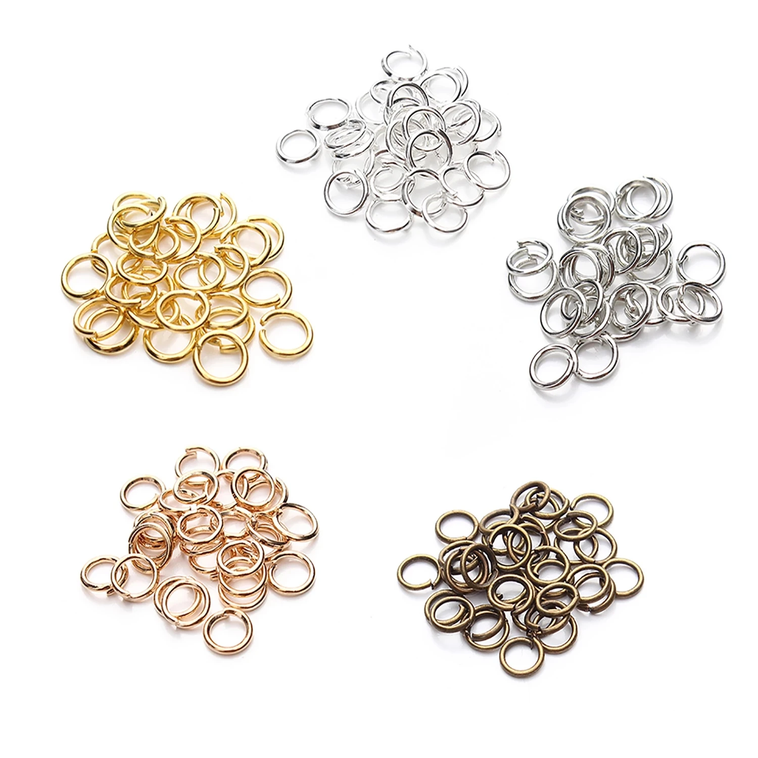 DIY Jewelry Findings Open Single Loops Jump Rings Split Ring for jewelry making Open Jump Rings Connectors Wholesale
