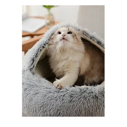 Free Sample Custom Ultra Soft Washable Dog Cushion Cat Bed Pet Beds, Washable Plush Luxury Dog Bed Pillow